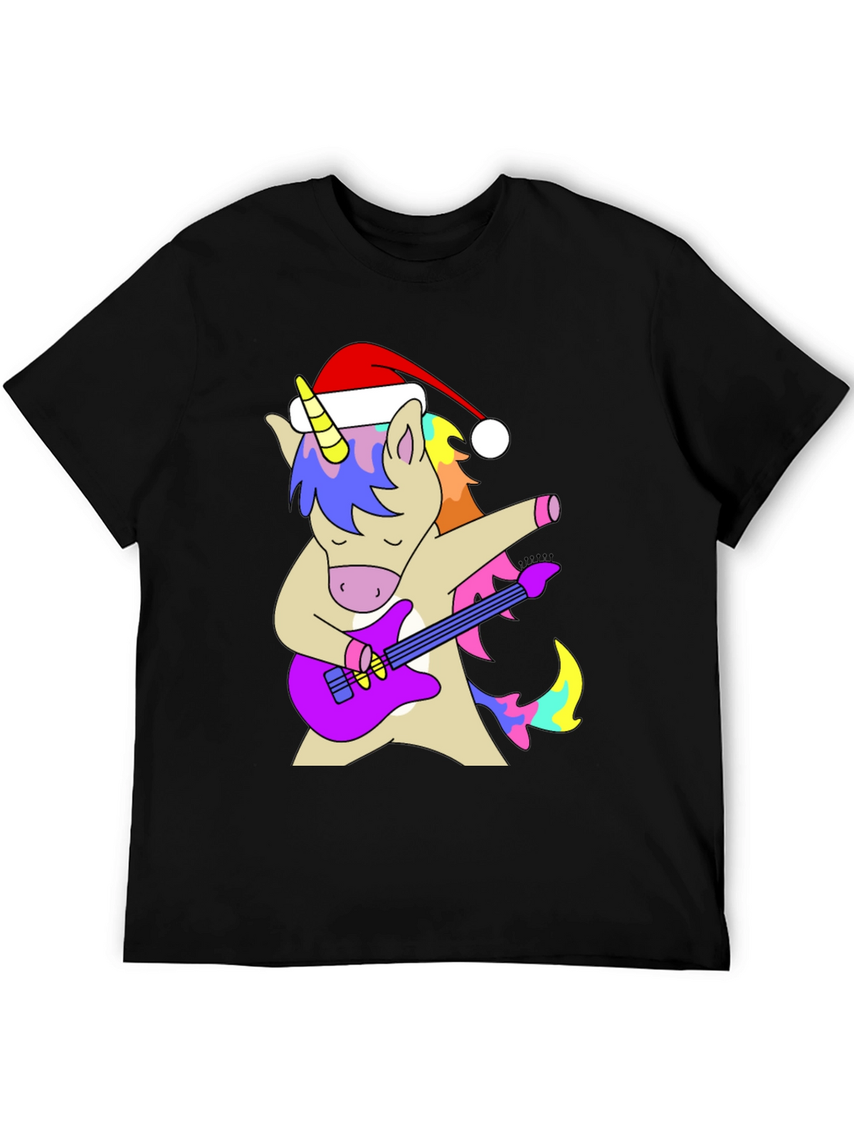 Unicorn Guitarist Christmas T-Shirt