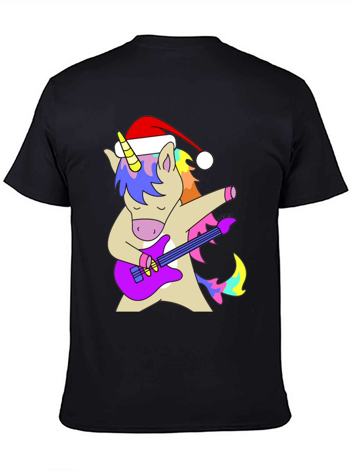 Unicorn Guitarist Christmas T-Shirt