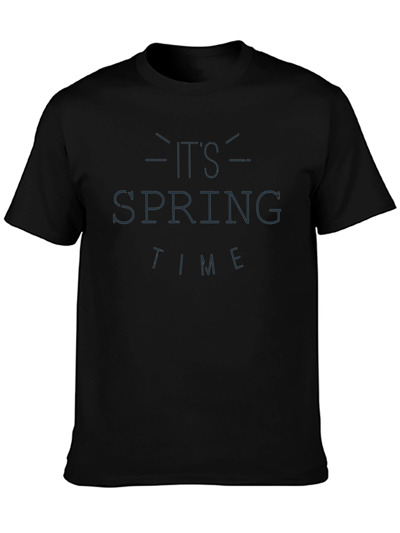 Its Spring Time Graphic Black T-Shirt