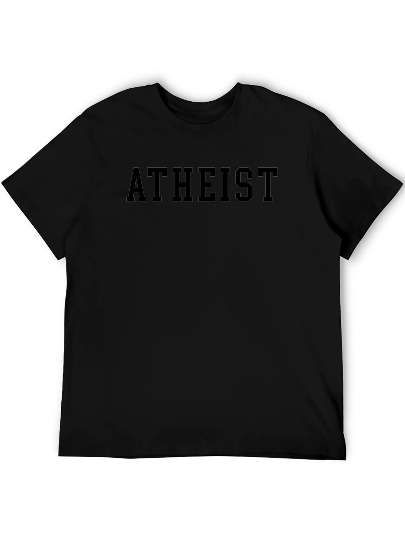 Atheist Graphic Print Crew Neck T-Shirt