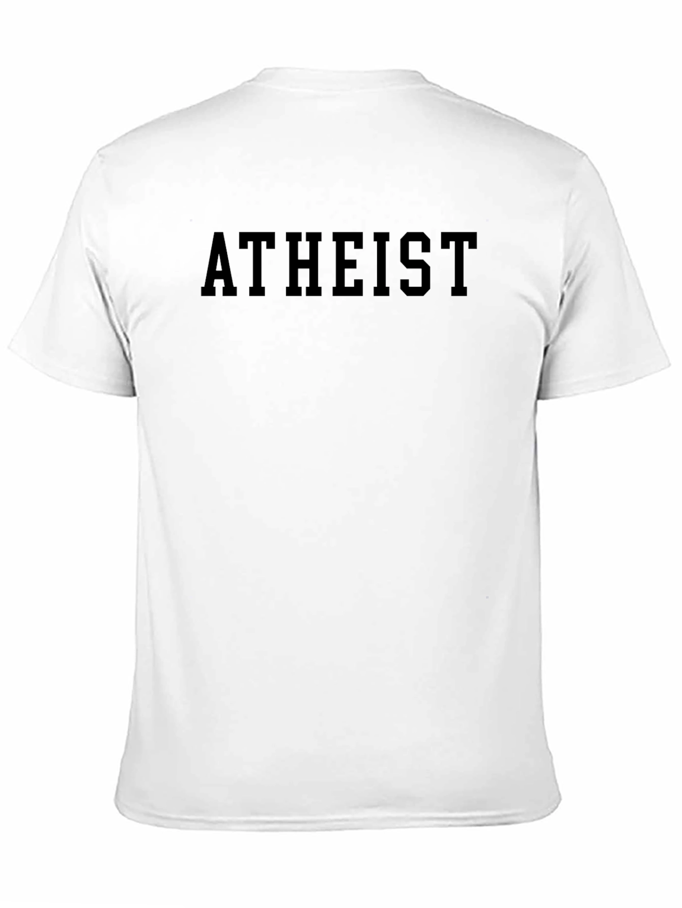 Atheist Graphic Print Crew Neck T-Shirt