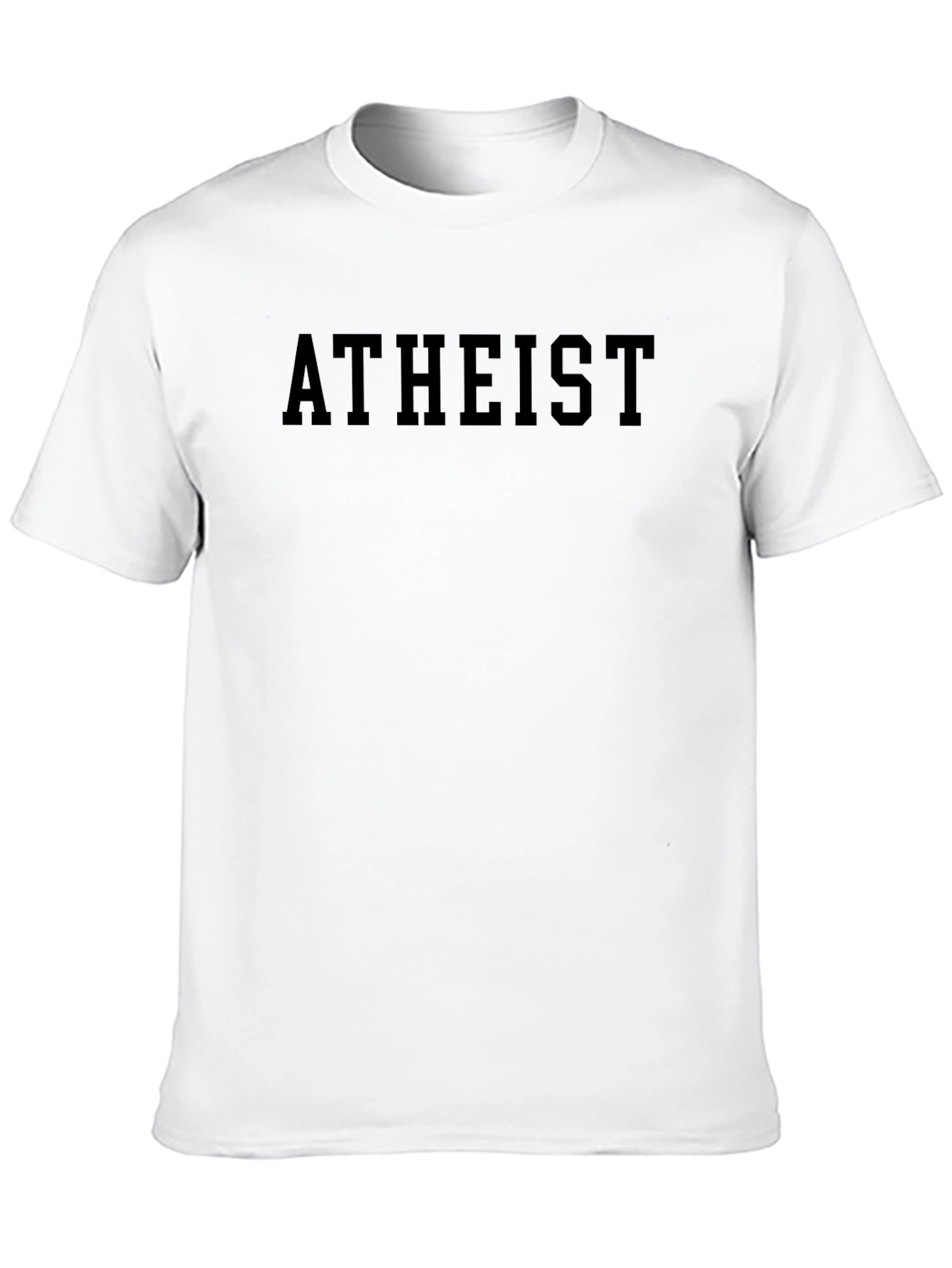 Atheist Graphic Print Crew Neck T-Shirt