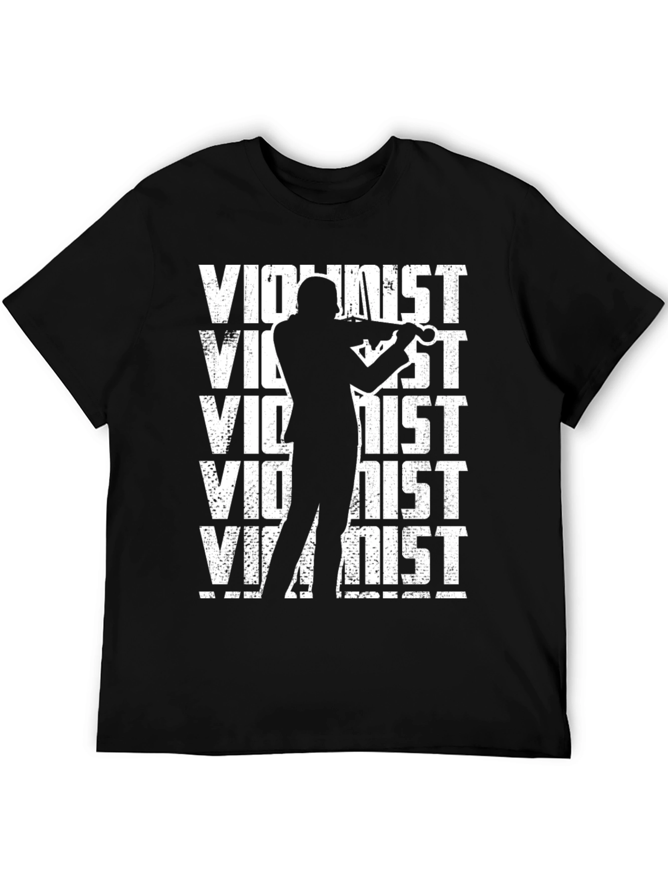 Violinist Graphic Tee - Music Lovers Black T-Shirt