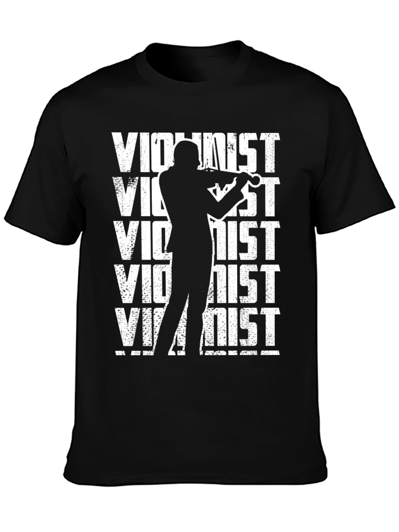 Violinist Graphic Tee - Music Lovers Black T-Shirt
