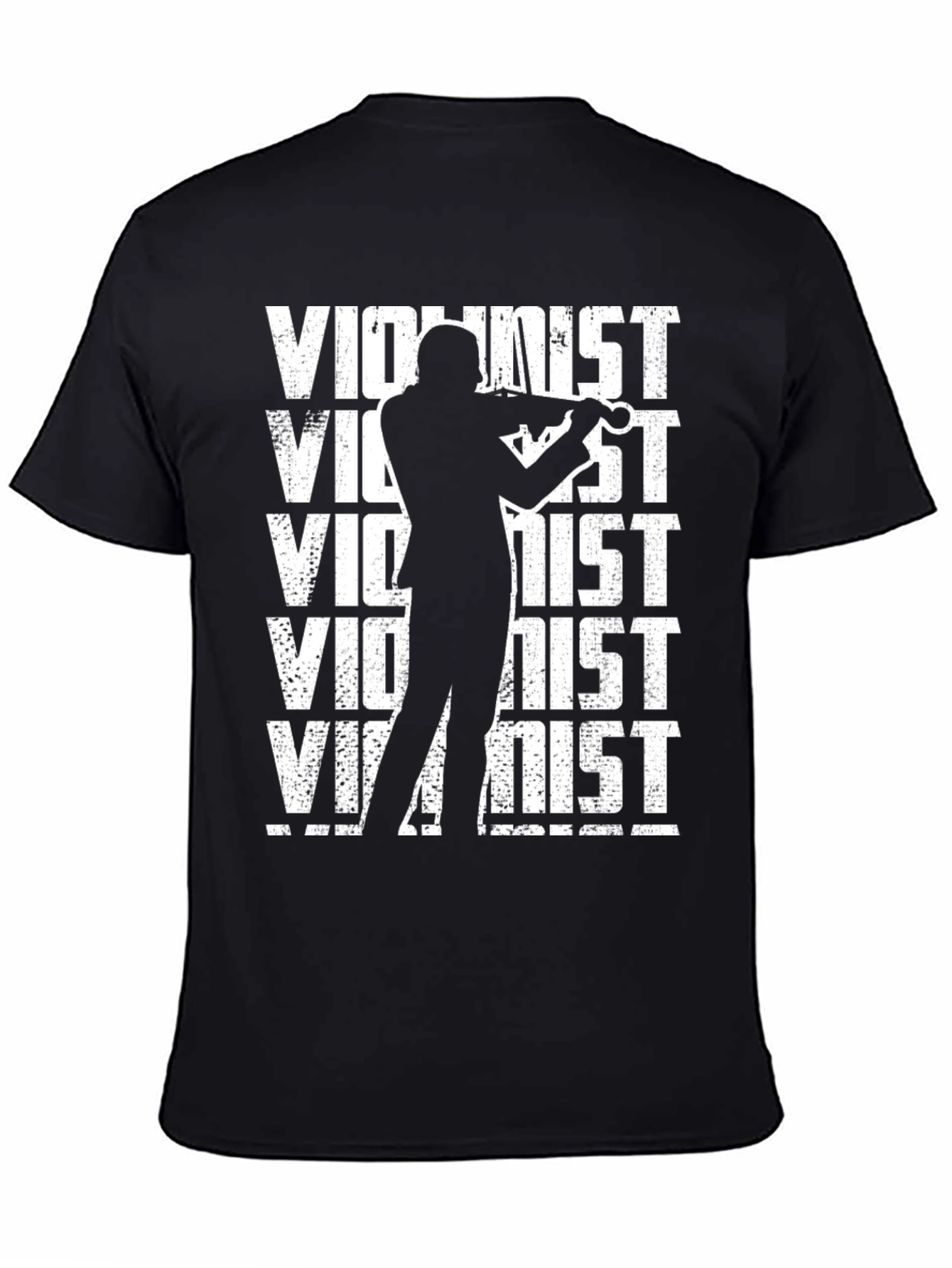 Violinist Graphic Tee - Music Lovers Black T-Shirt