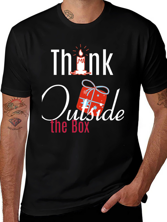 Think Outside the Box Novelty Graphic T-Shirt
