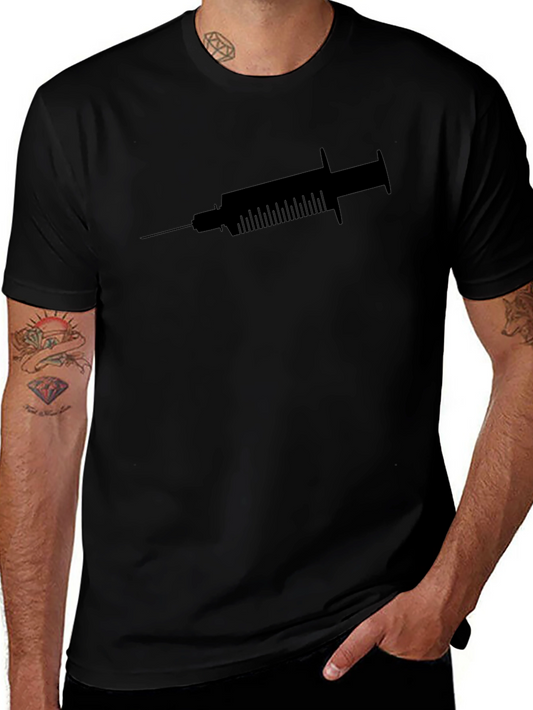 Syringe Graphic T-Shirt - Bold Black Tee