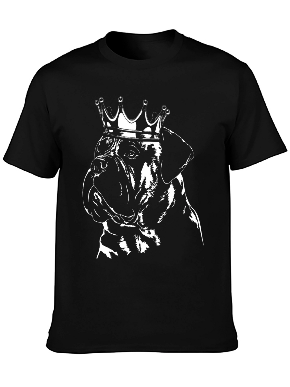 Dog King Graphic Tee - Black Cotton T-Shirt