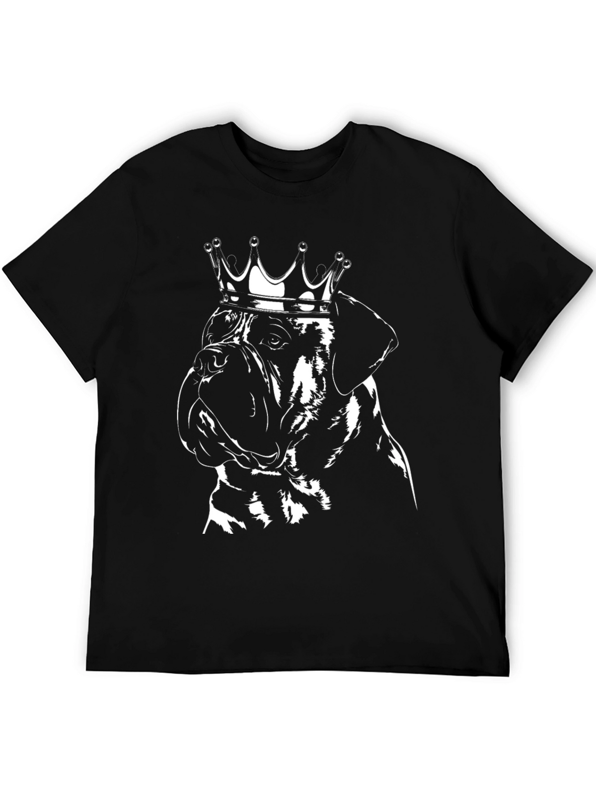 Dog King Graphic Tee - Black Cotton T-Shirt
