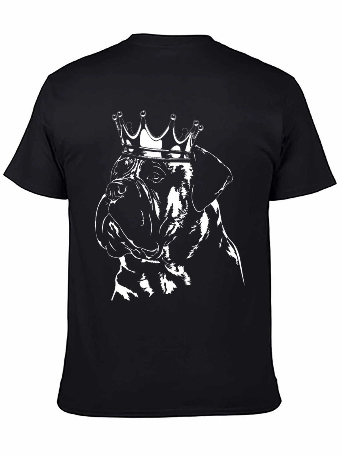 Dog King Graphic Tee - Black Cotton T-Shirt