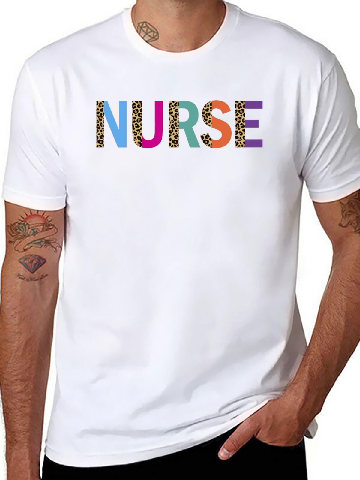 Colorful Nurse Graphic T-Shirt