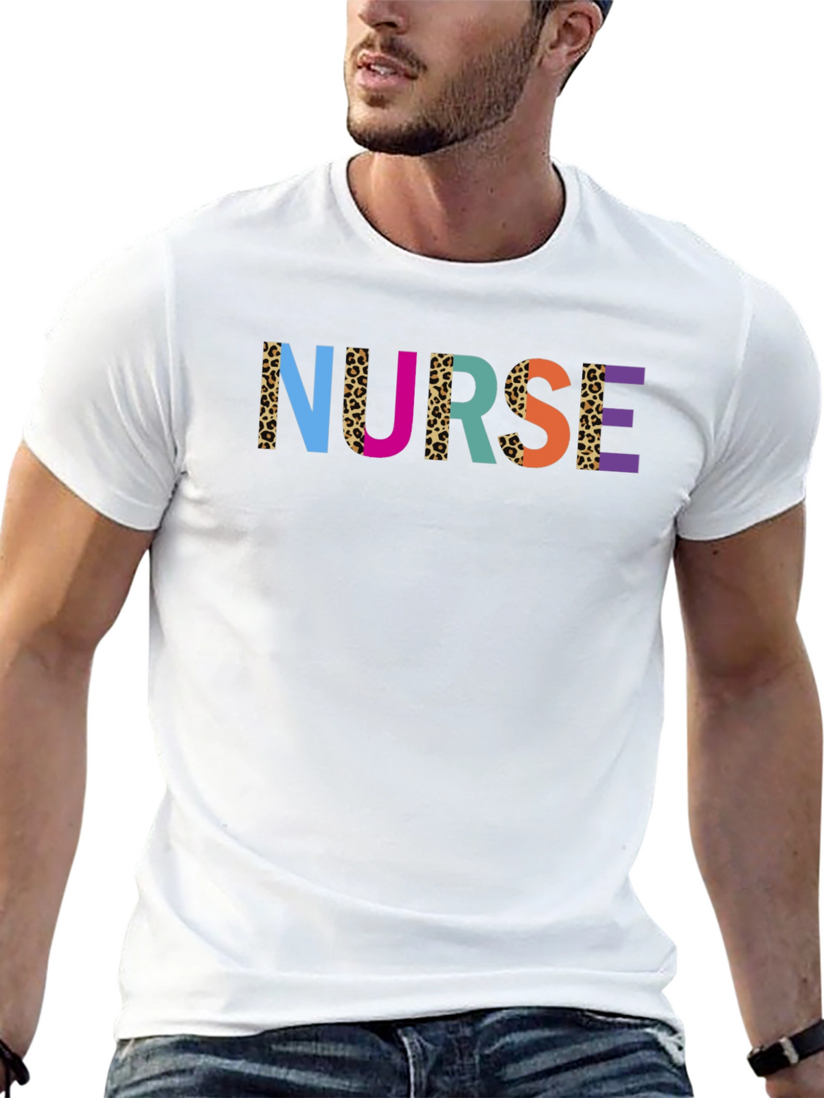 Colorful Nurse Graphic T-Shirt
