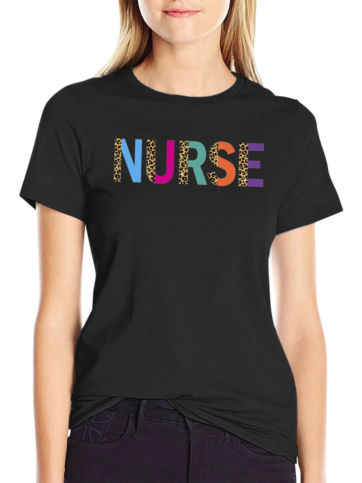 Colorful Nurse Graphic T-Shirt