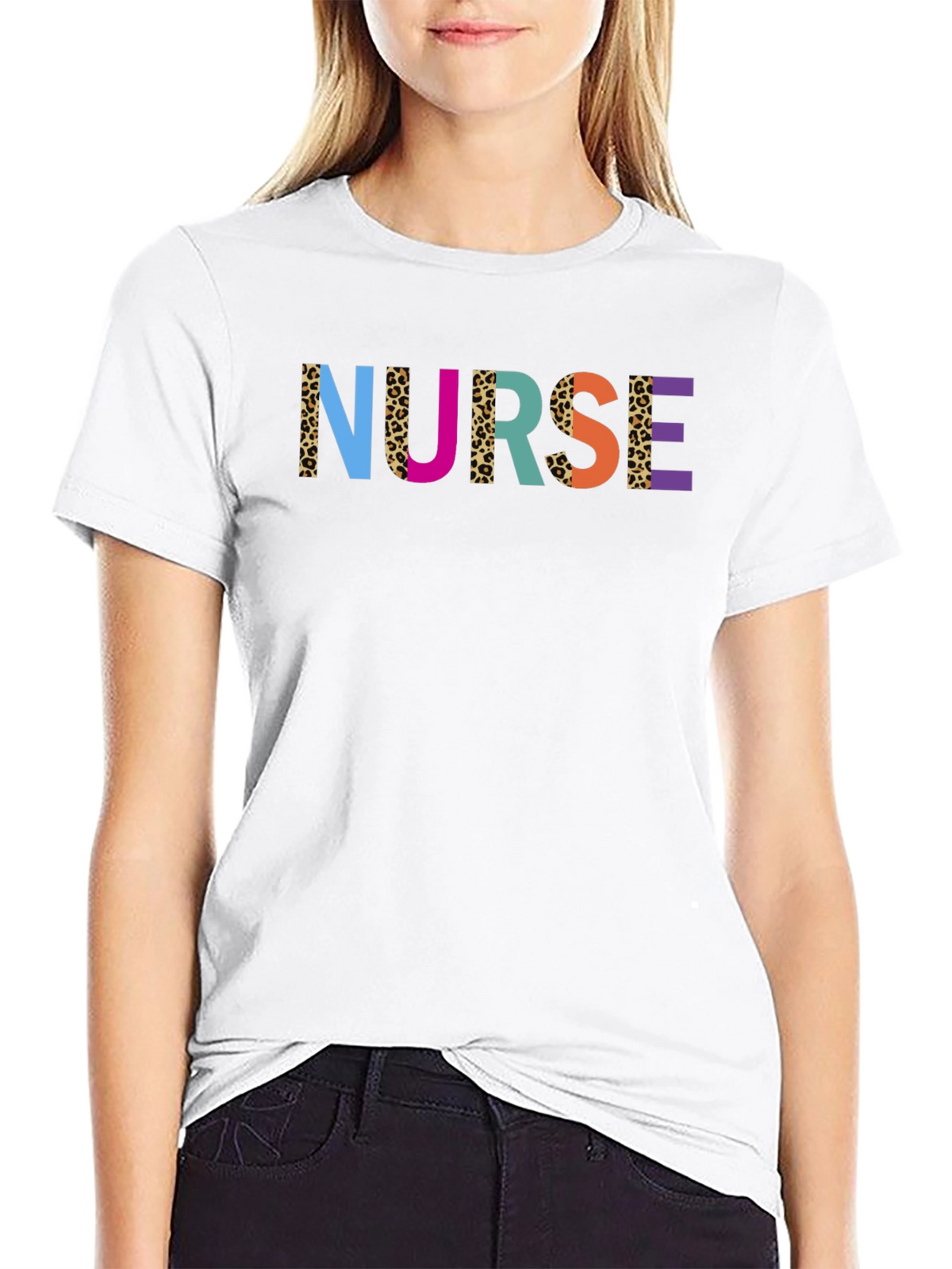 Colorful Nurse Graphic T-Shirt