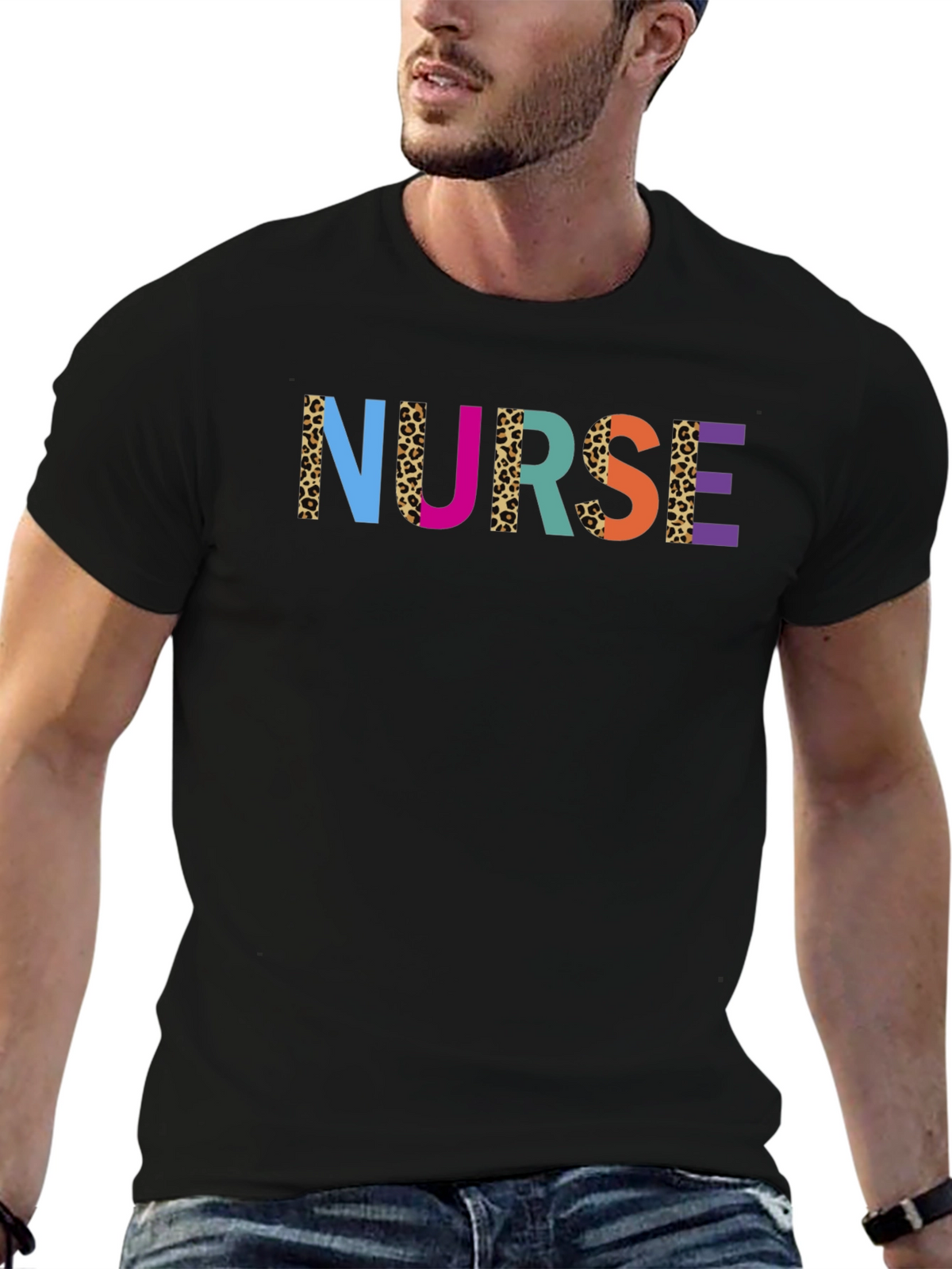 Colorful Nurse Graphic T-Shirt