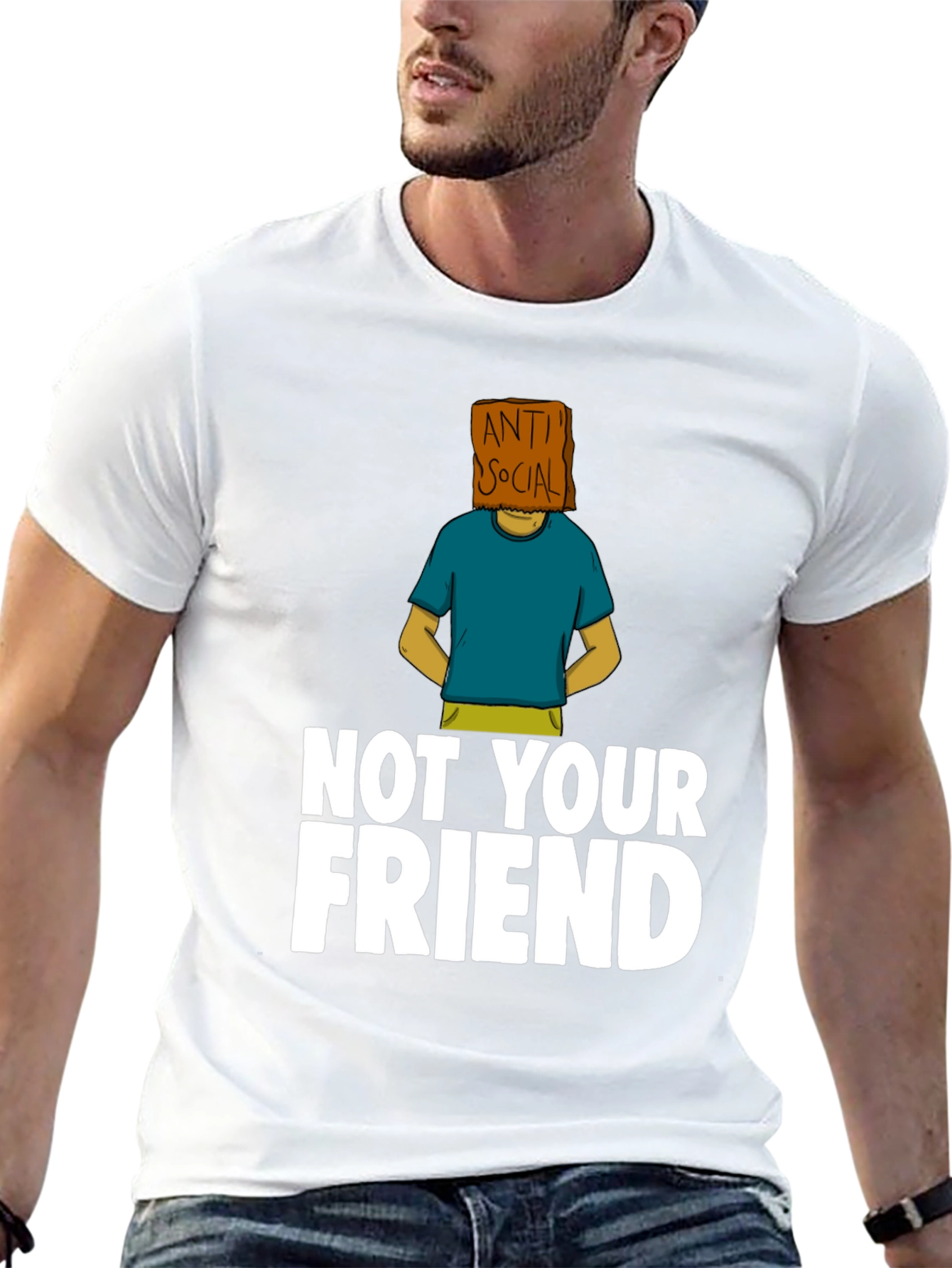 Anti-Social Graphic Tee - Not Your Friend T-Shirt