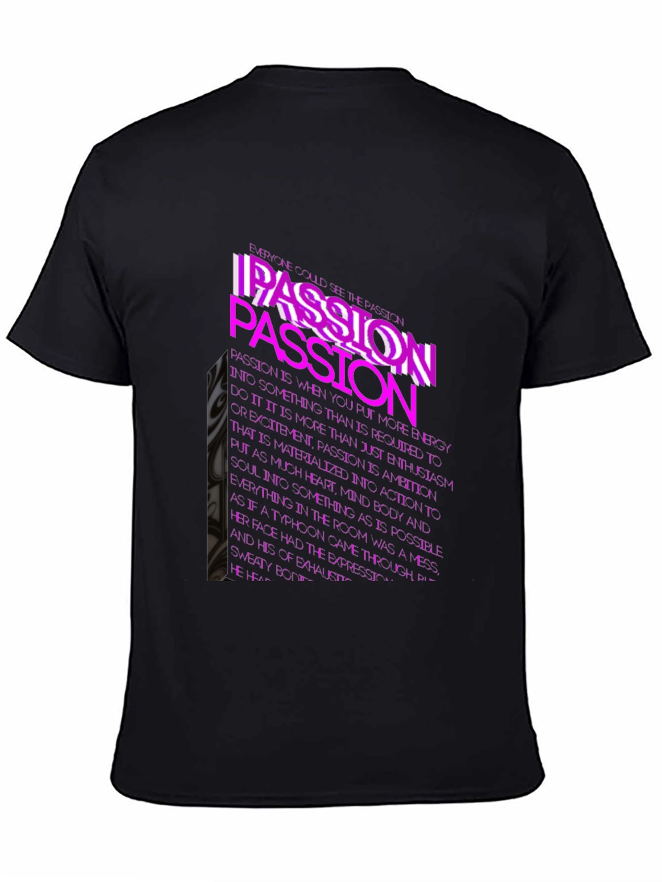Passion Graphic Tee - Bold Text Design