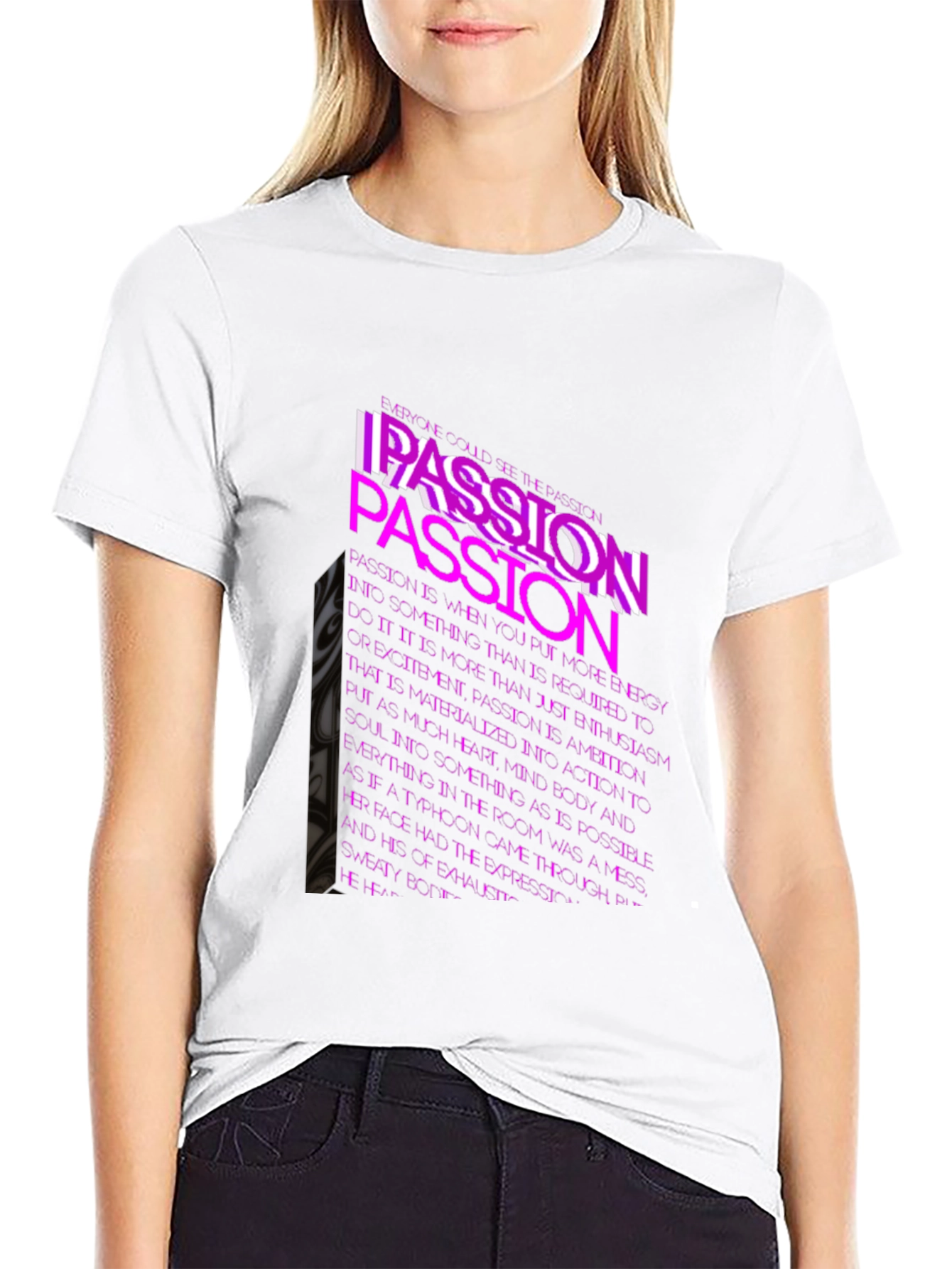 Passion Graphic Tee - Bold Text Design
