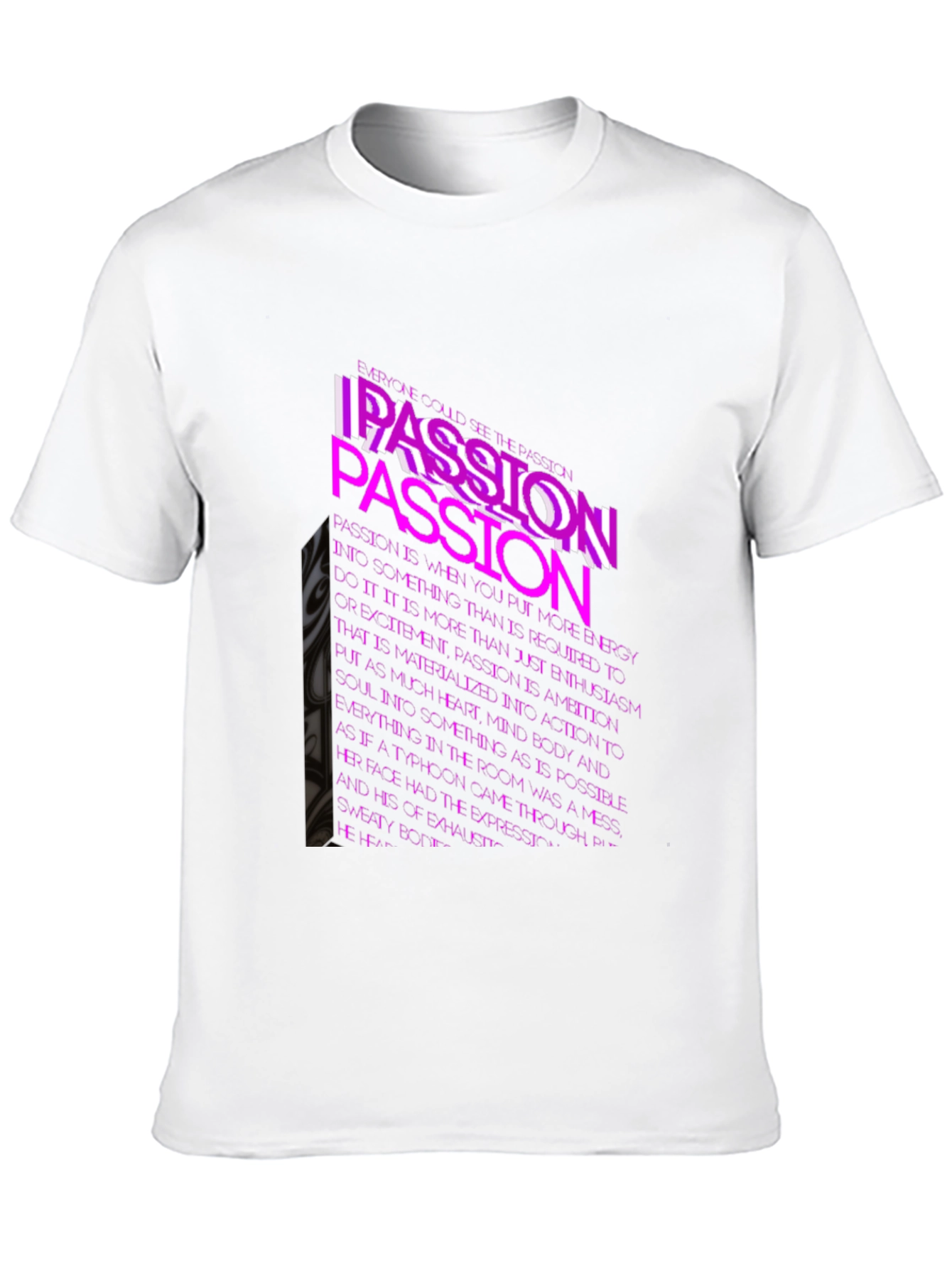 Passion Graphic Tee - Bold Text Design