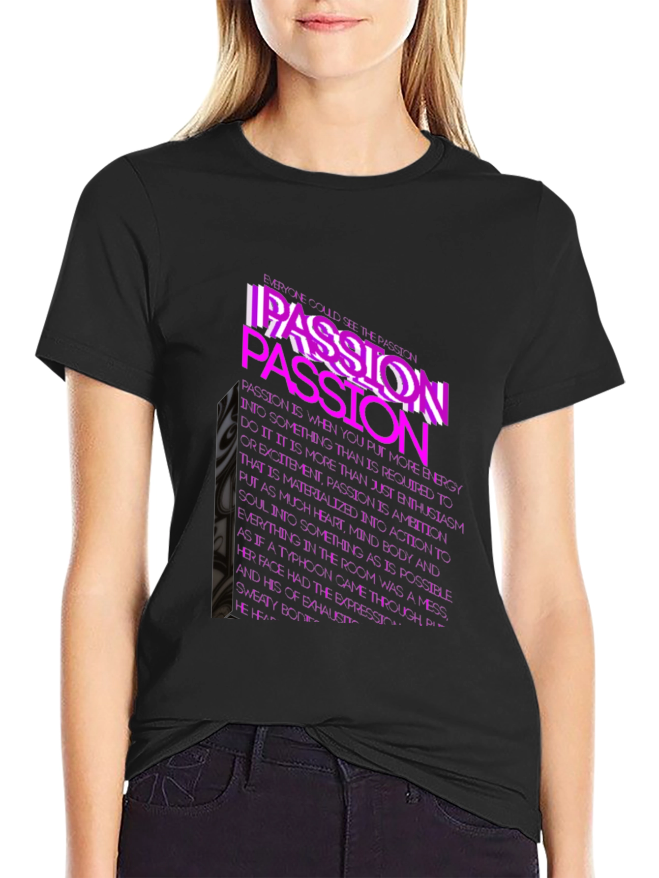 Passion Graphic Tee - Bold Text Design