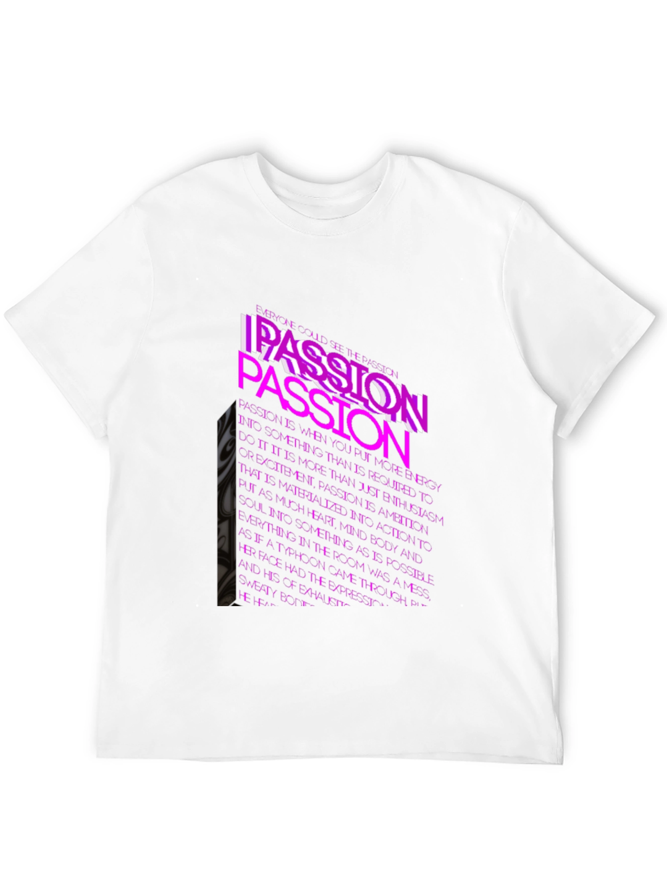 Passion Graphic Tee - Bold Text Design