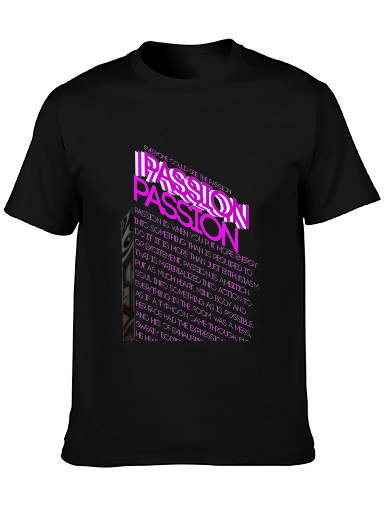Passion Graphic Tee - Bold Text Design