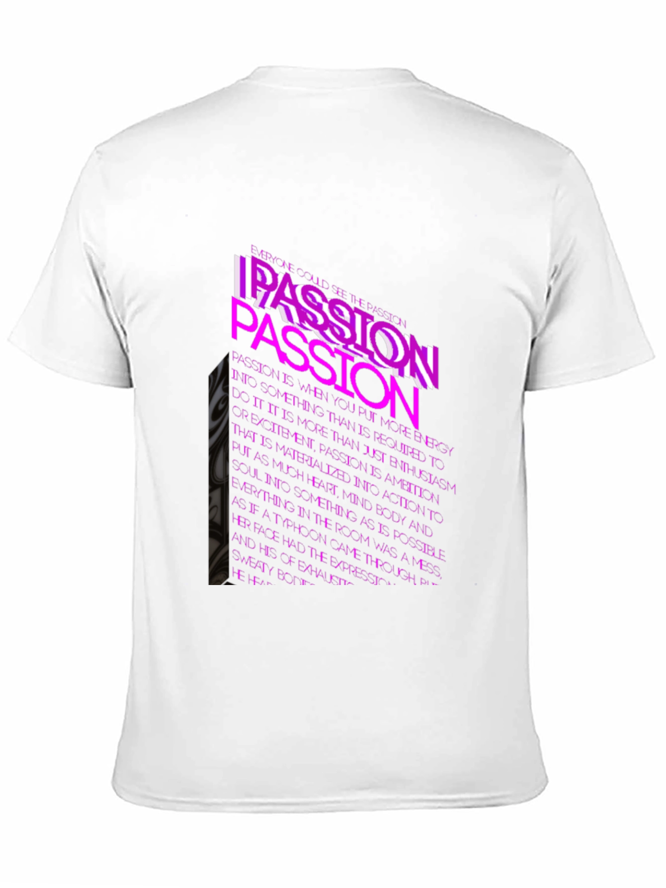 Passion Graphic Tee - Bold Text Design