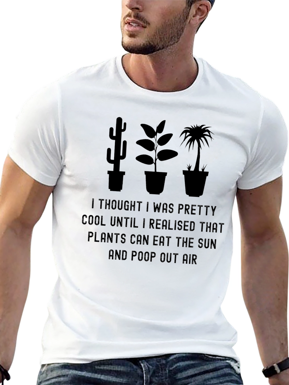 Funny Plant Lover T-Shirt - Eat Sun Poop Air