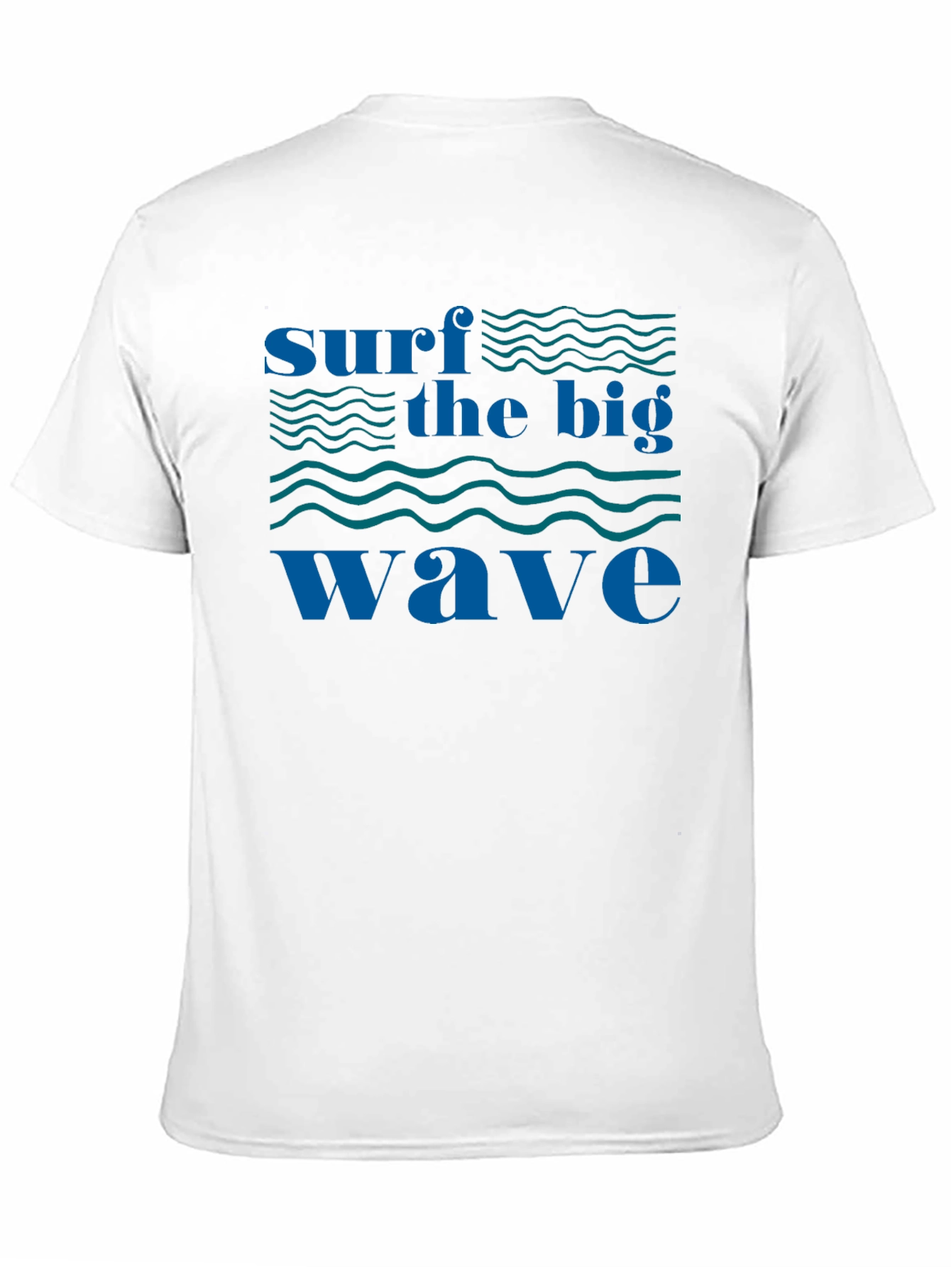 Surf the Big Wave Black T-Shirt - Graphic Tee