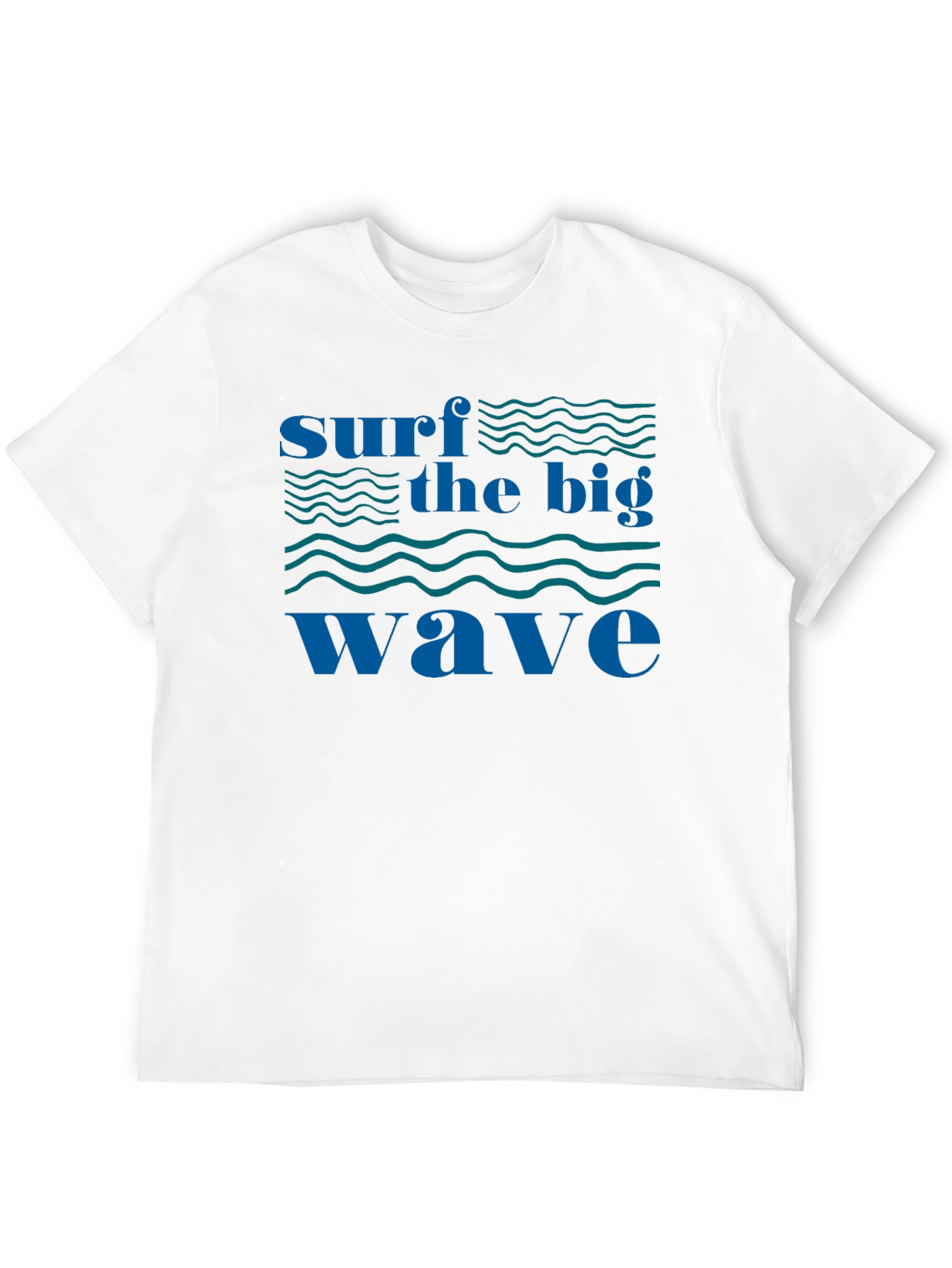 Surf the Big Wave Black T-Shirt - Graphic Tee