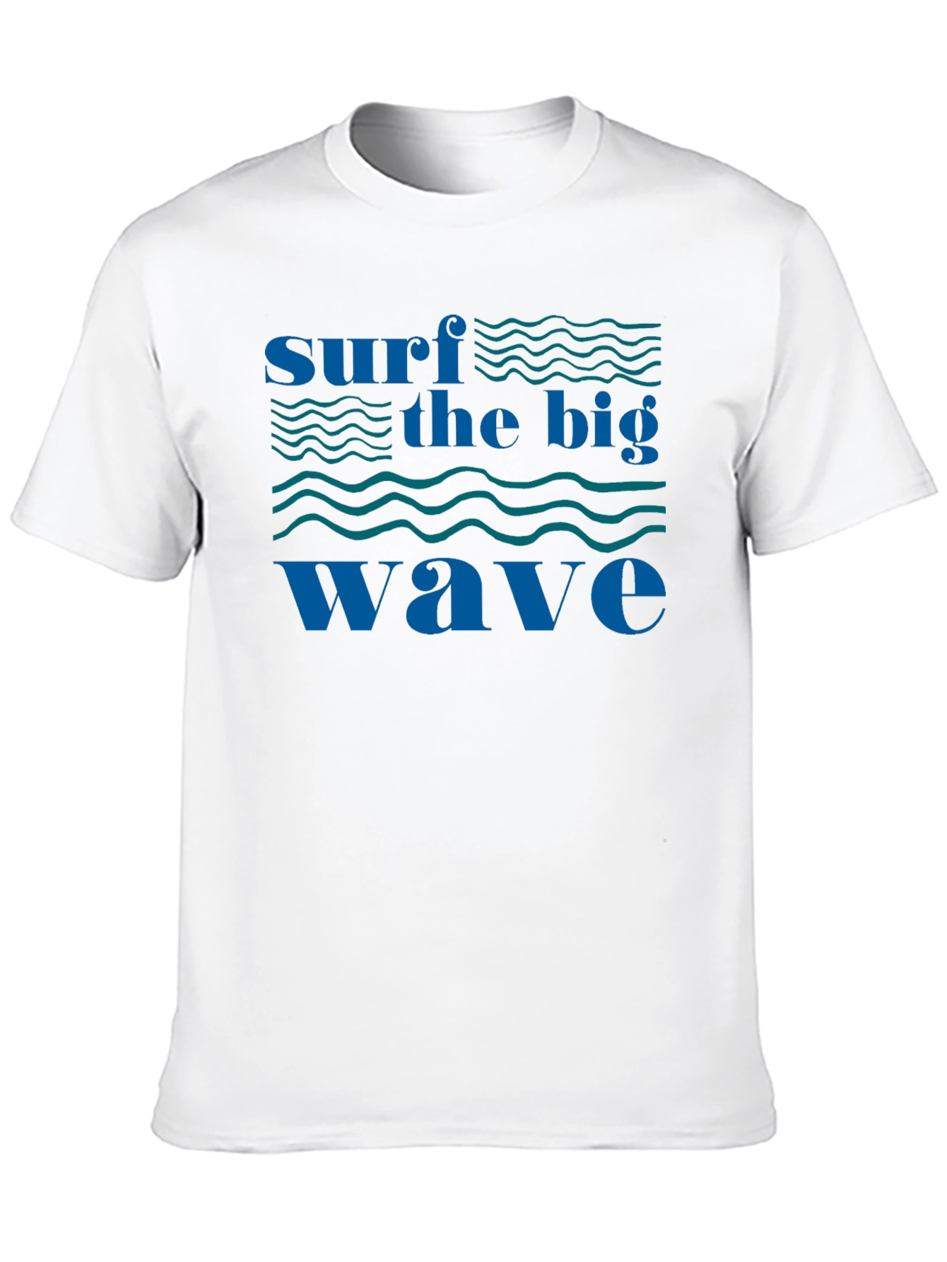Surf the Big Wave Black T-Shirt - Graphic Tee