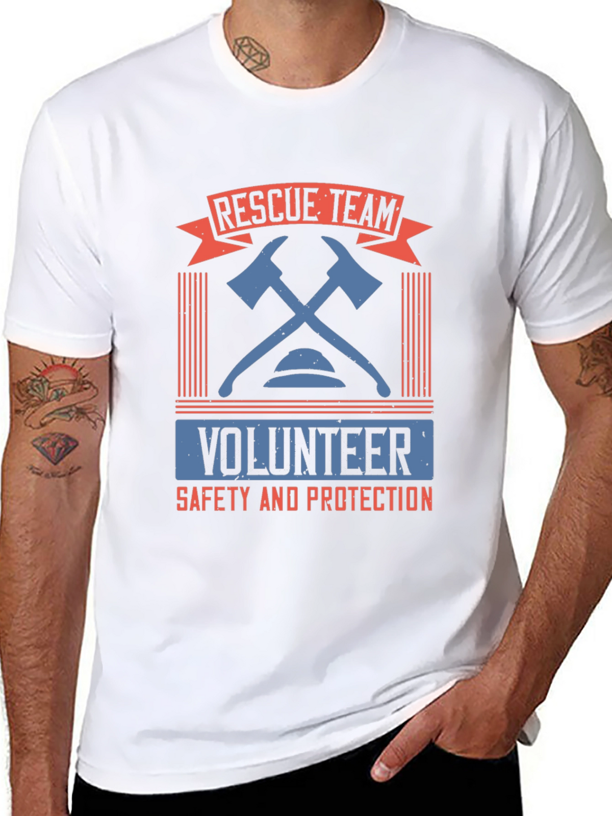 Rescue Team Volunteer Graphic T-Shirt