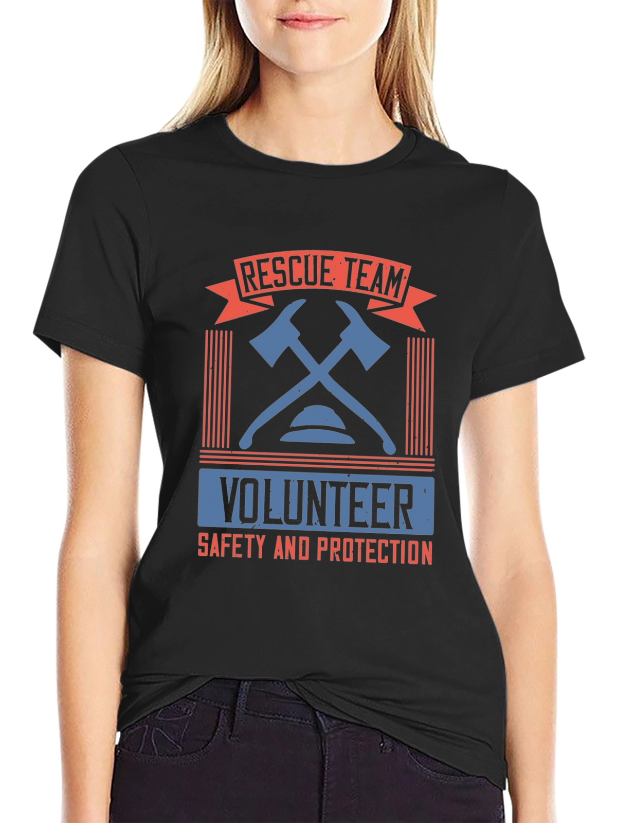 Rescue Team Volunteer Graphic T-Shirt