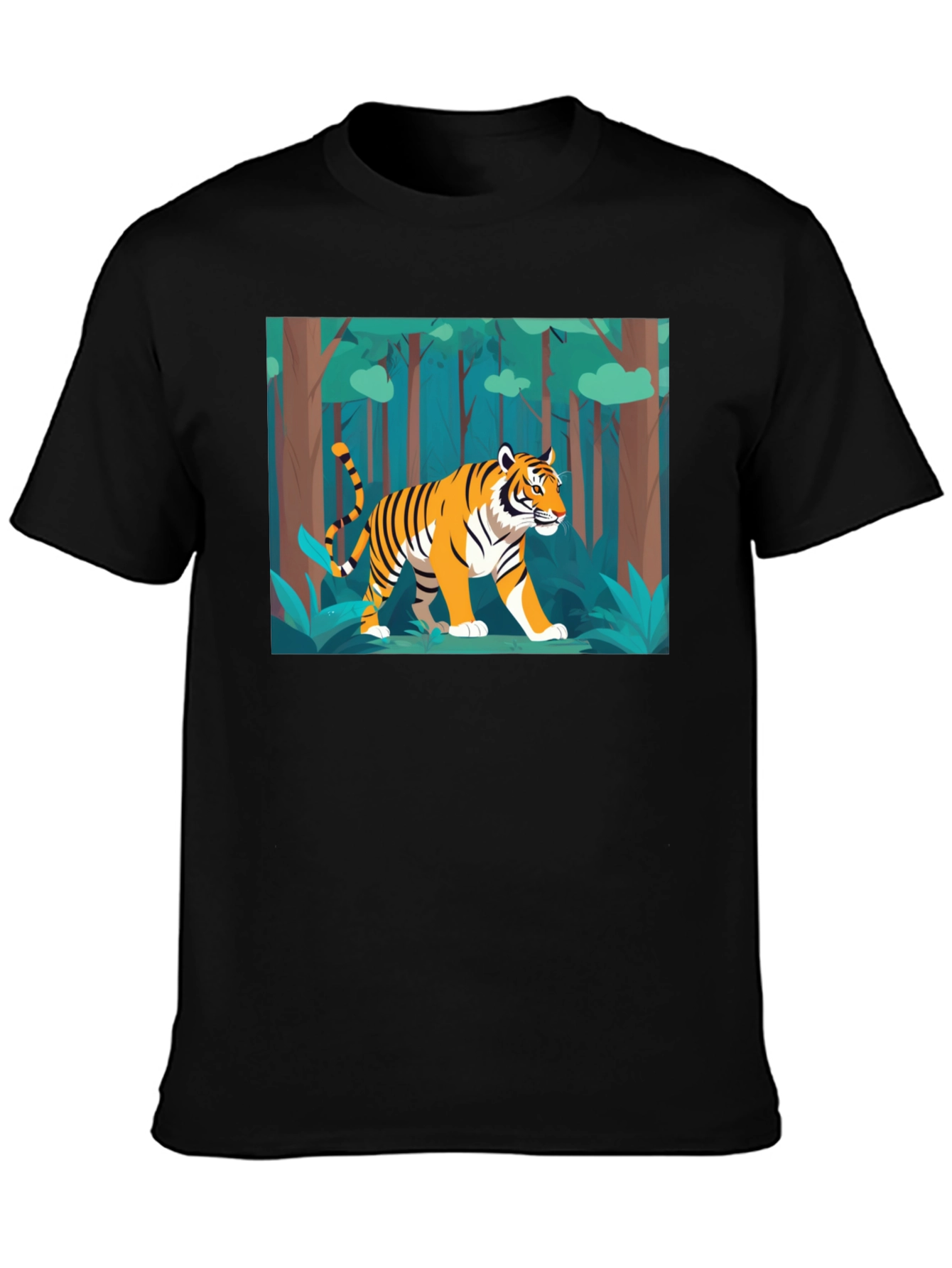 Tiger Graphic Black T-Shirt