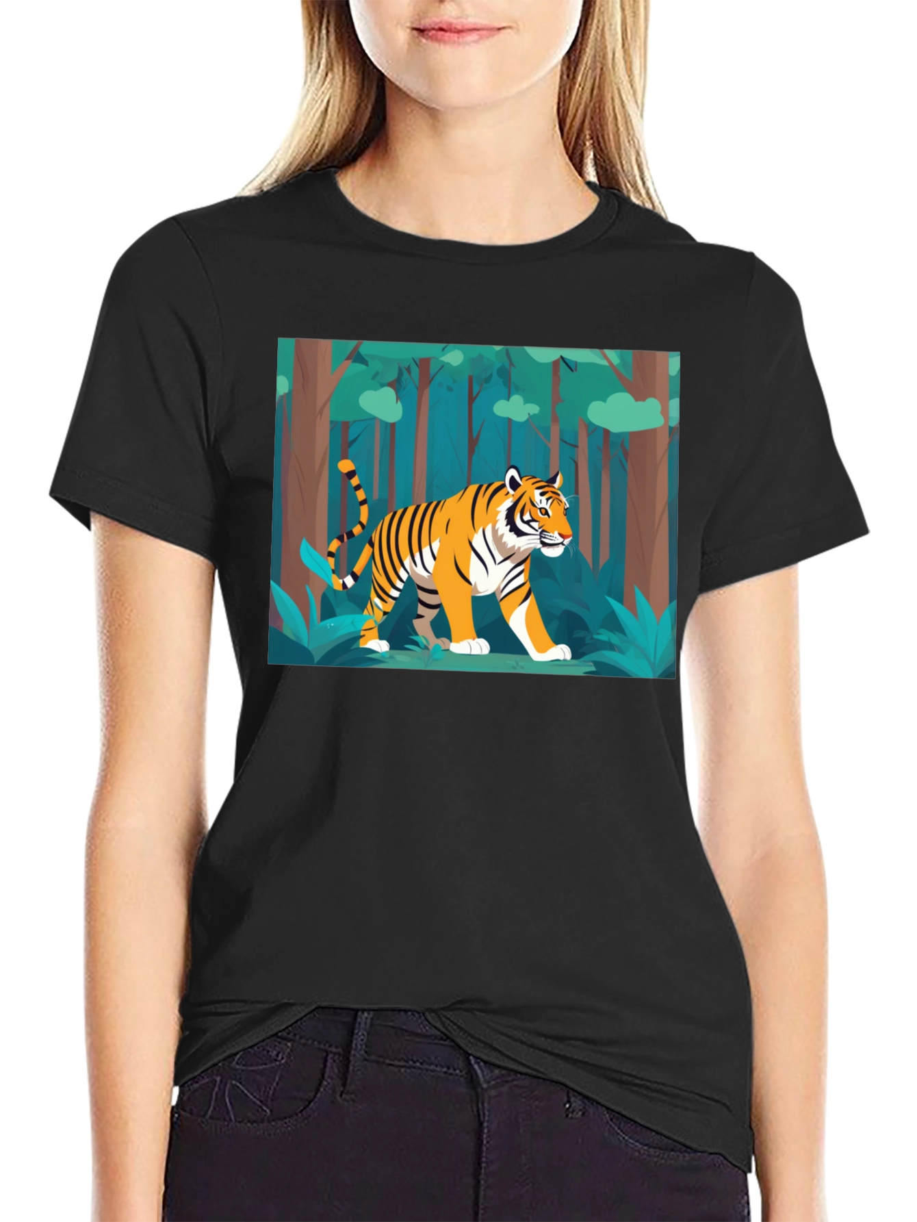 Tiger Graphic Black T-Shirt