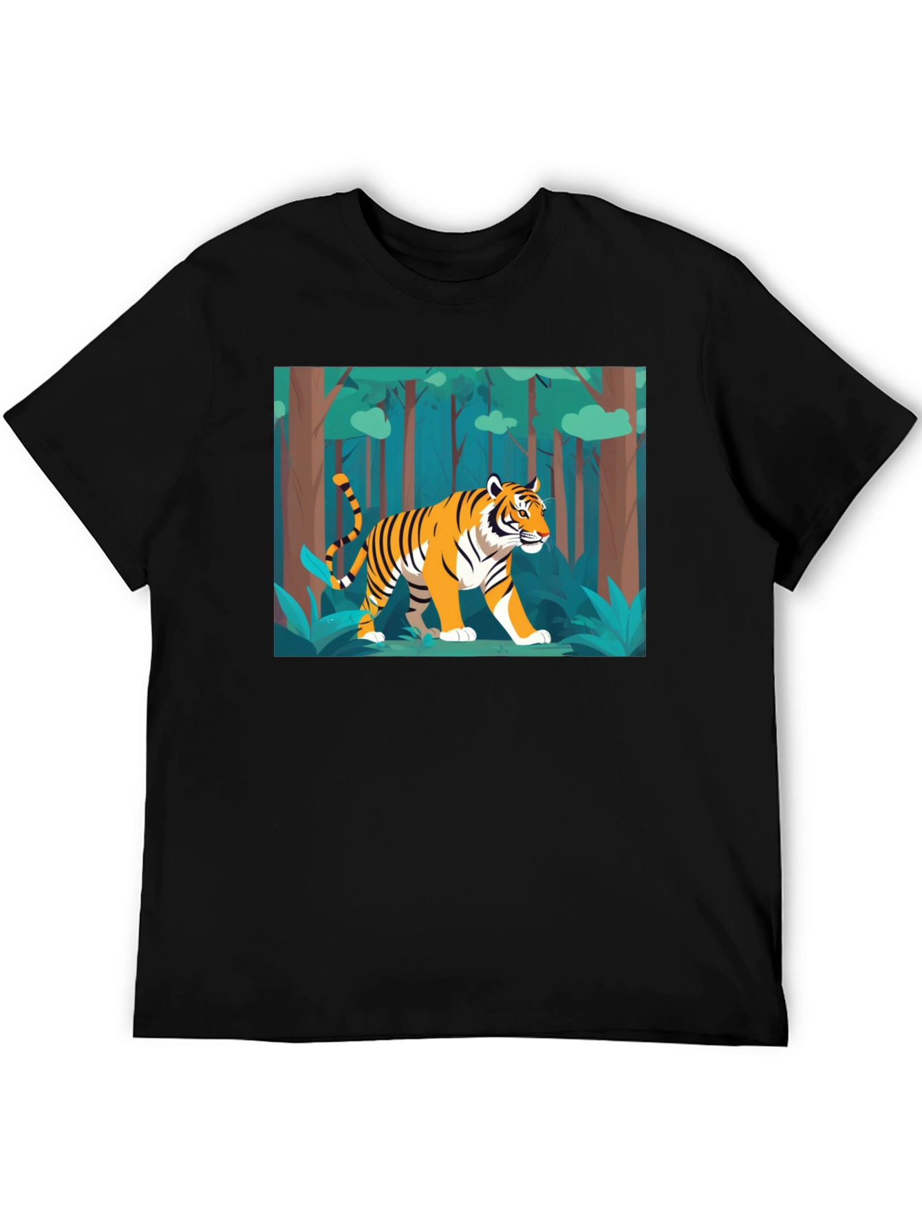 Tiger Graphic Black T-Shirt