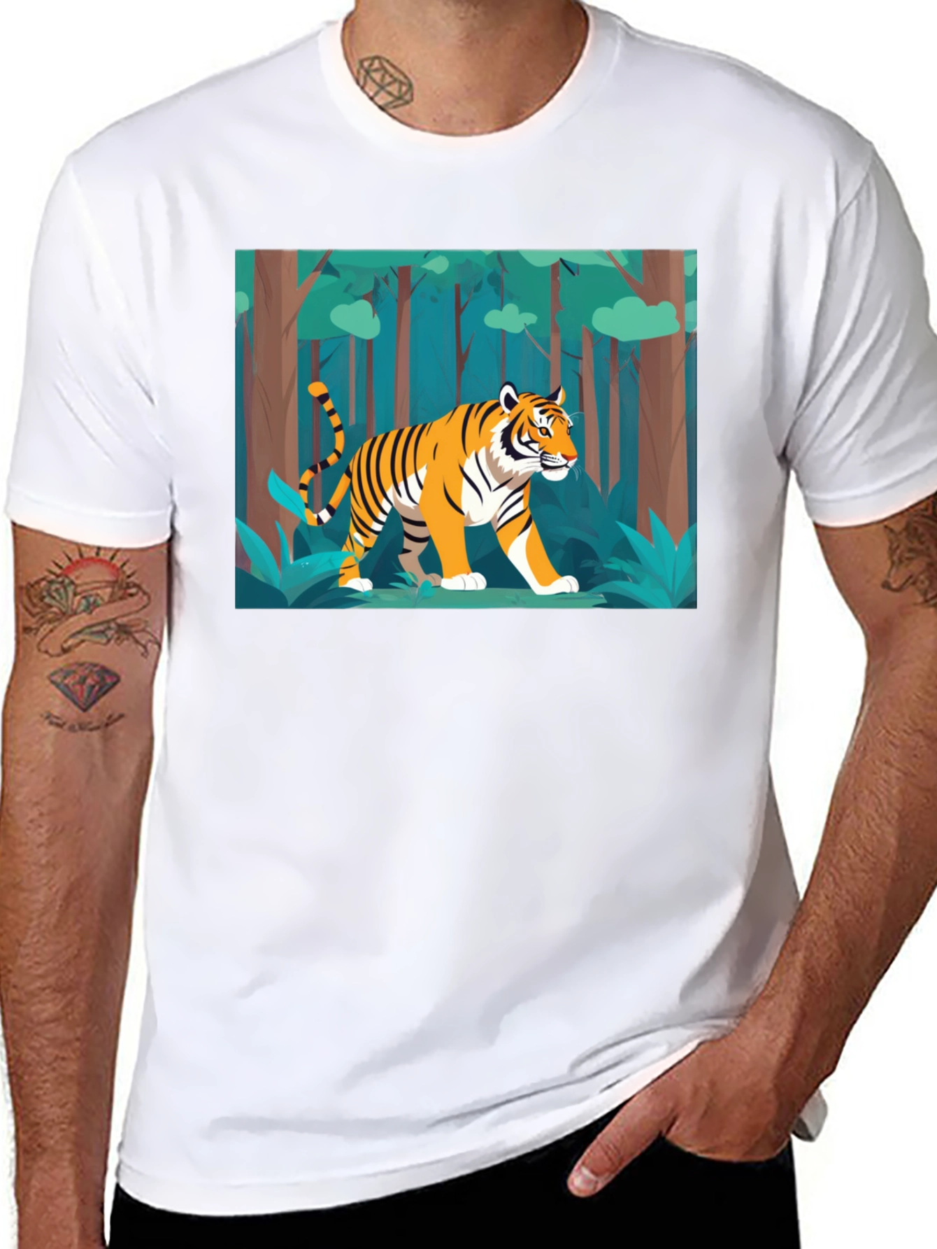 Tiger Graphic Black T-Shirt