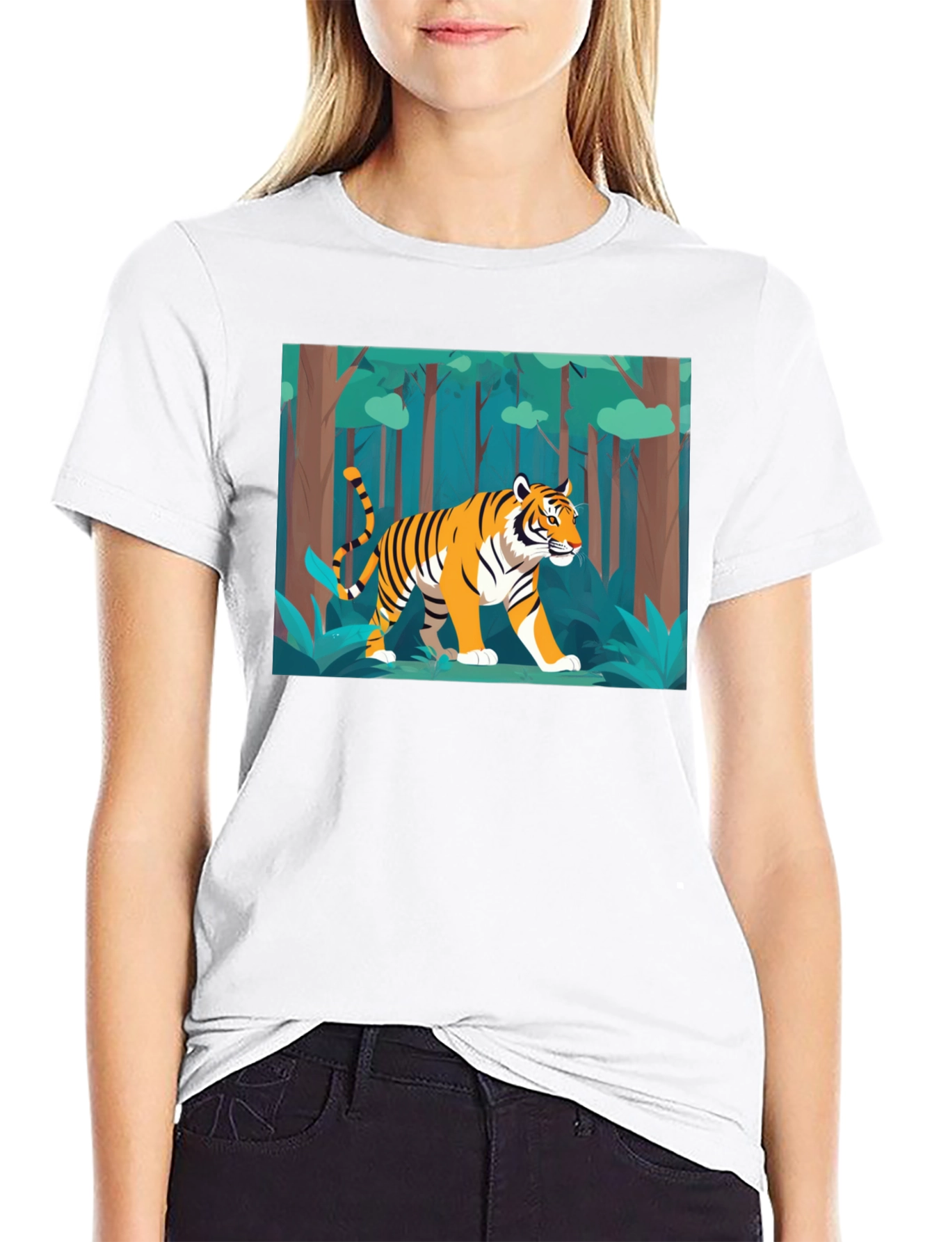 Tiger Graphic Black T-Shirt