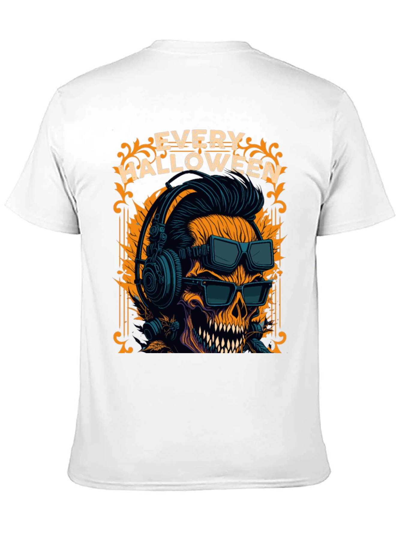Halloween Skull Graphic Tee - Every Halloween
