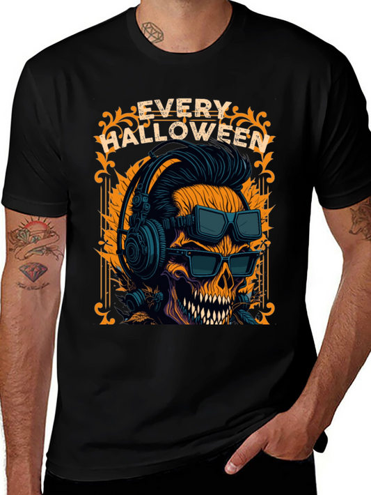 Halloween Skull Graphic Tee - Every Halloween