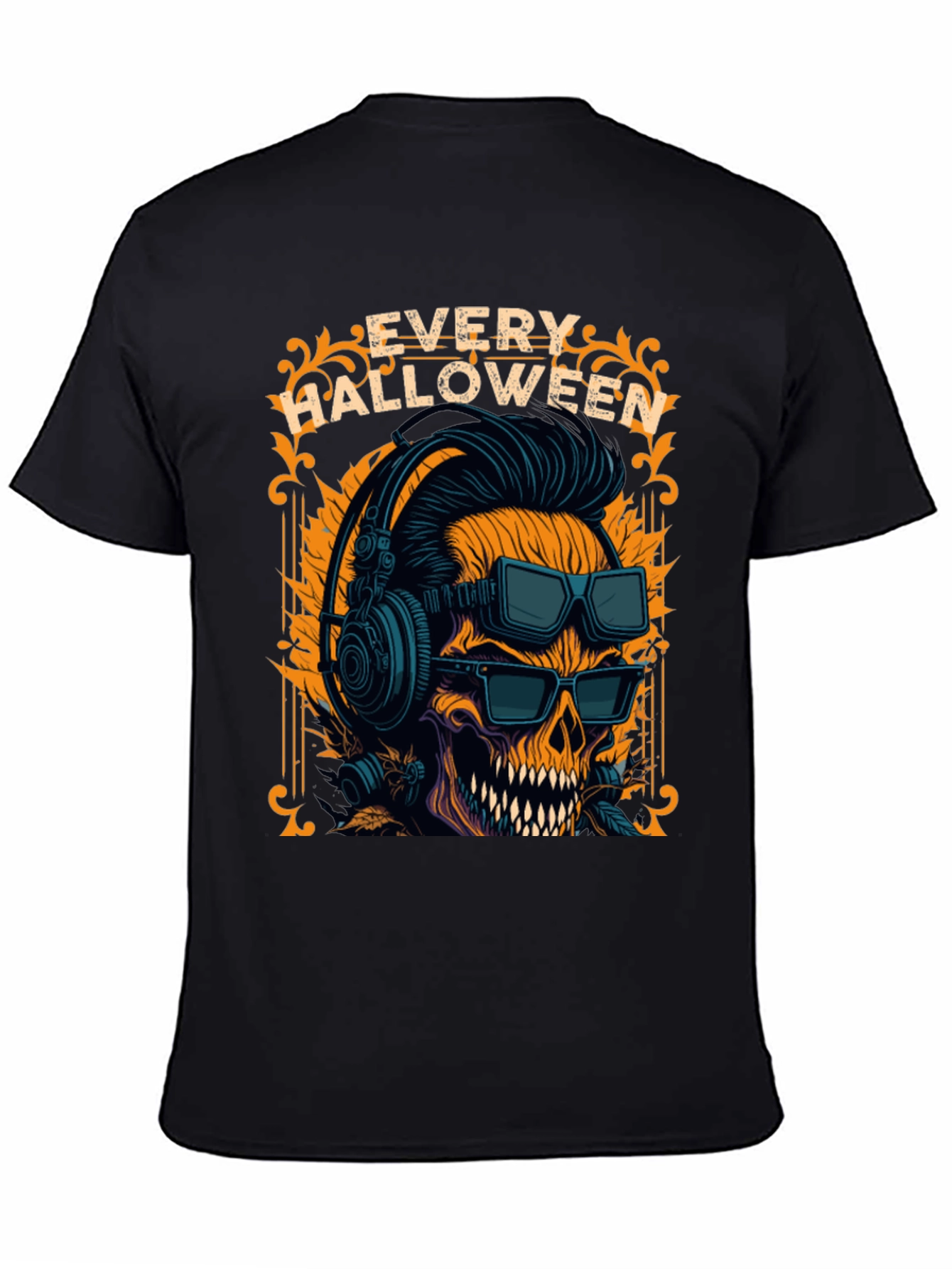 Halloween Skull Graphic Tee - Every Halloween