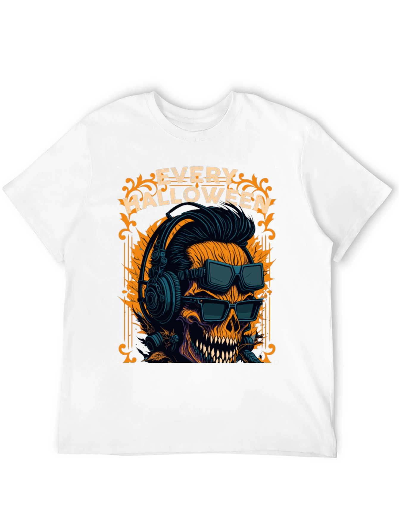 Halloween Skull Graphic Tee - Every Halloween