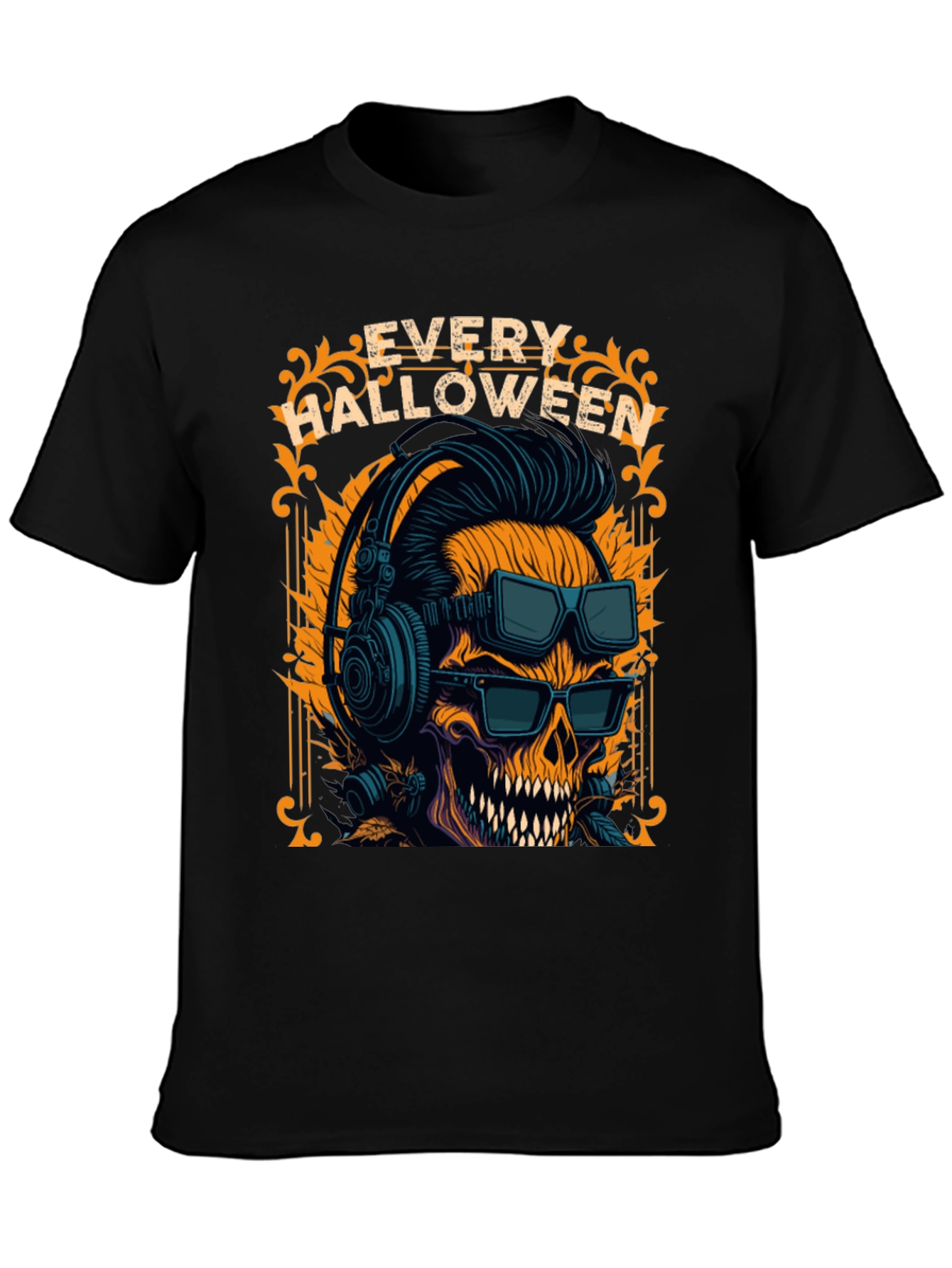 Halloween Skull Graphic Tee - Every Halloween
