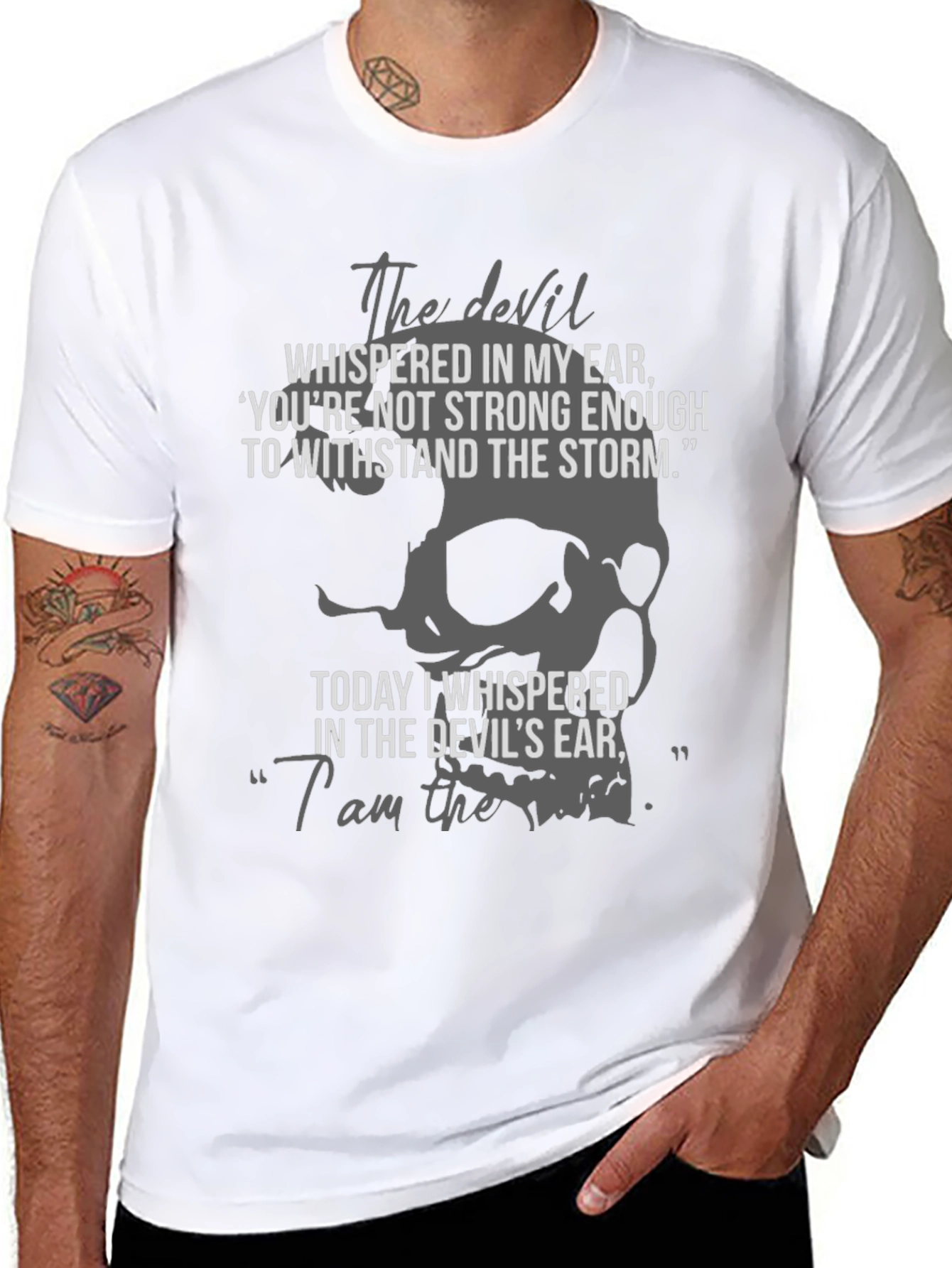 The Devil T-Shirt - Storm Skull Graphic Tee