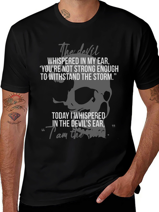 The Devil T-Shirt - Storm Skull Graphic Tee