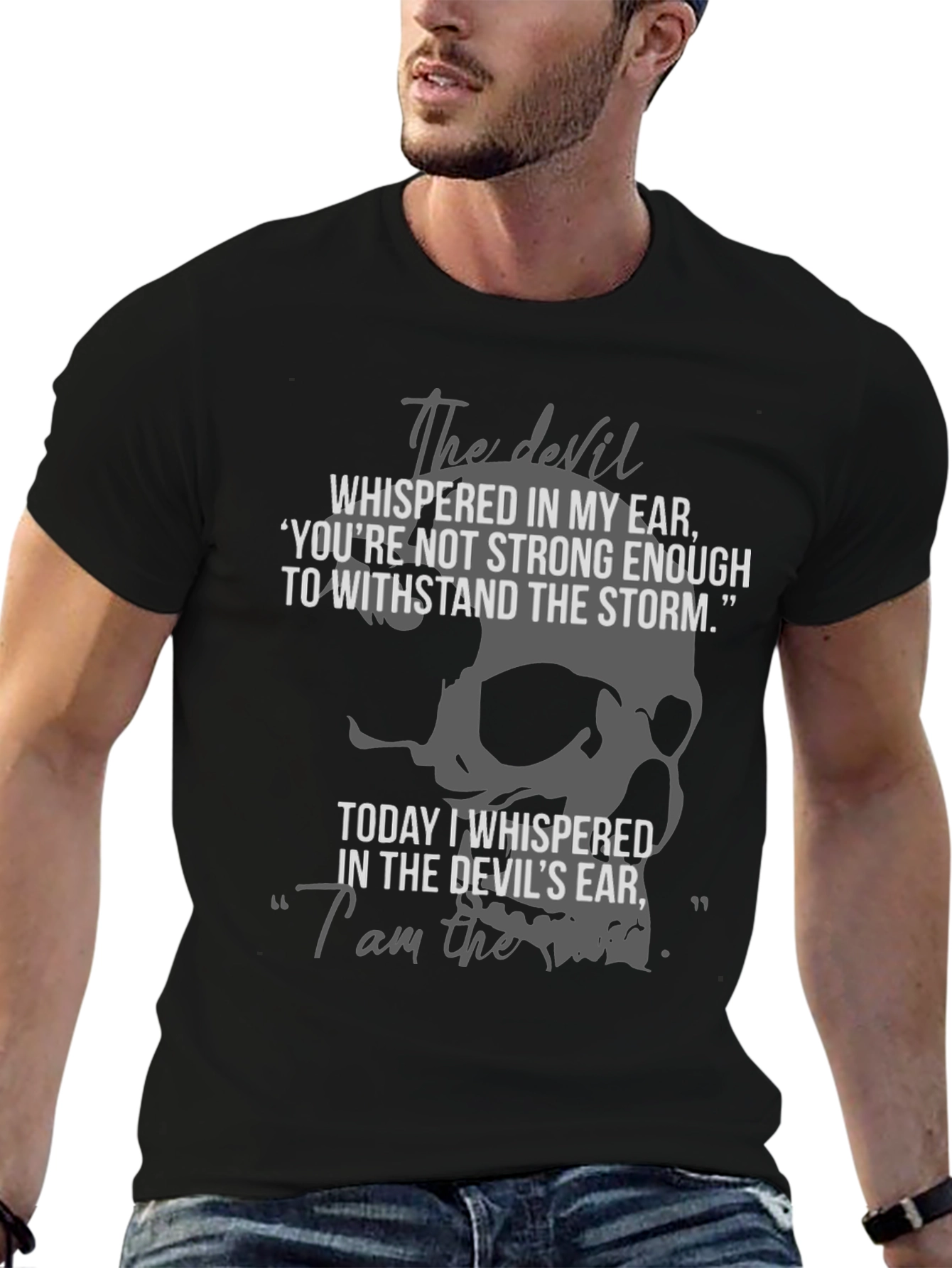 The Devil T-Shirt - Storm Skull Graphic Tee