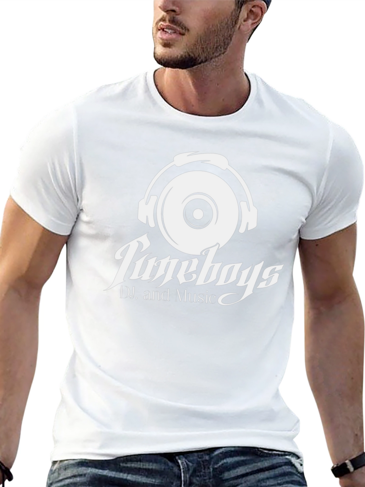 TuneBoys DJ and Music Black Graphic Tee