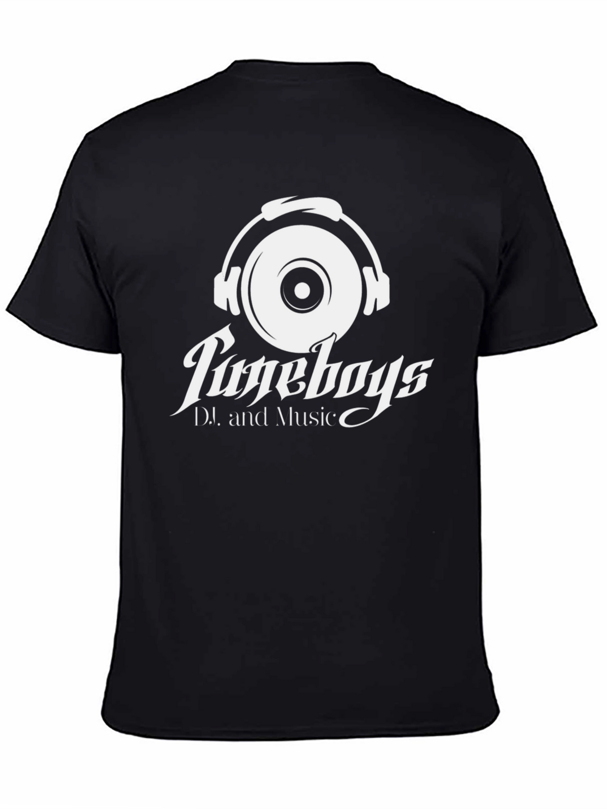 TuneBoys DJ and Music Black Graphic Tee