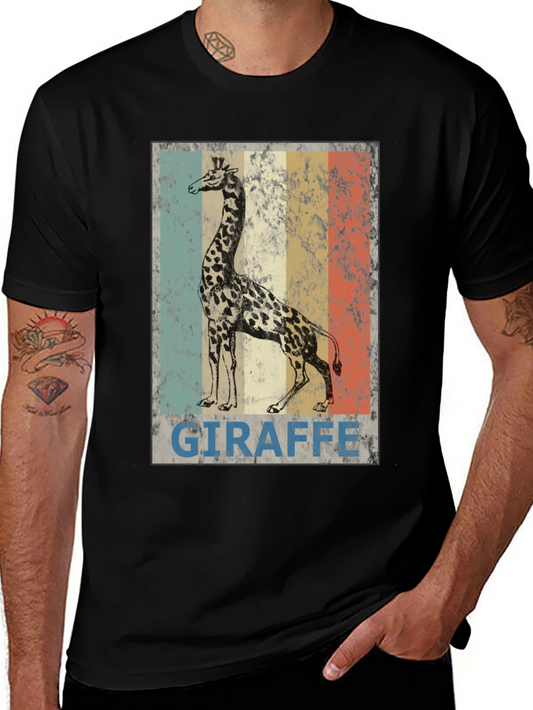 Vintage Giraffe Graphic T-Shirt