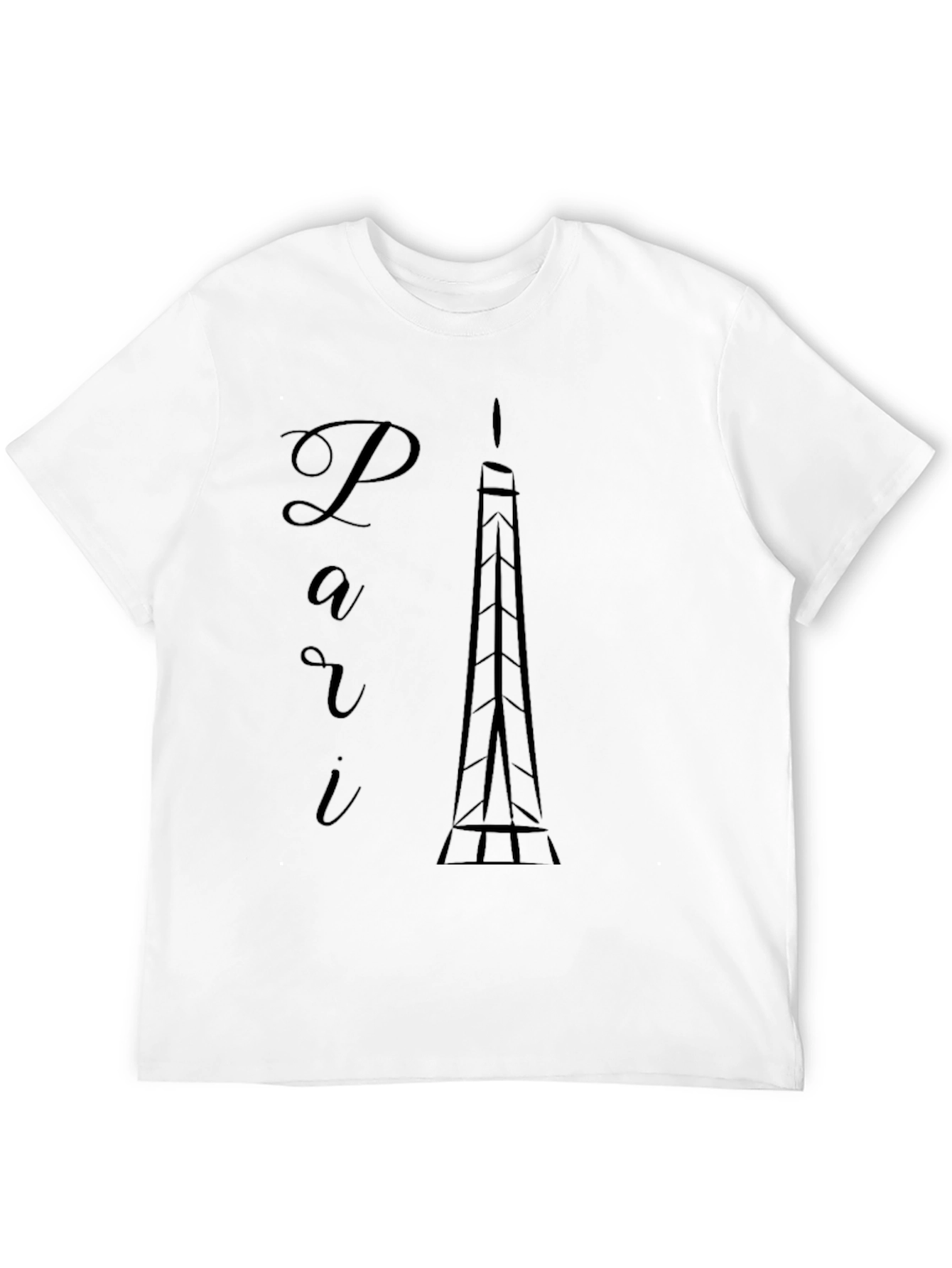Paris Eiffel Tower Graphic Tee - Black
